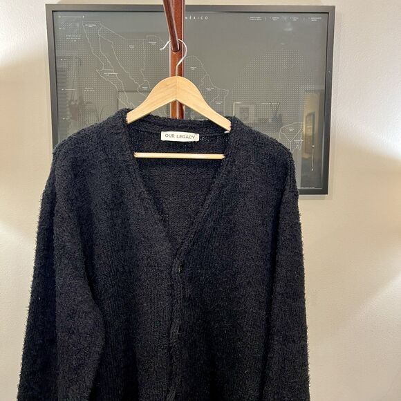 Our Legacy - Knitted Cardigan (#M2223BBC) Black - Picture 4 of 7
